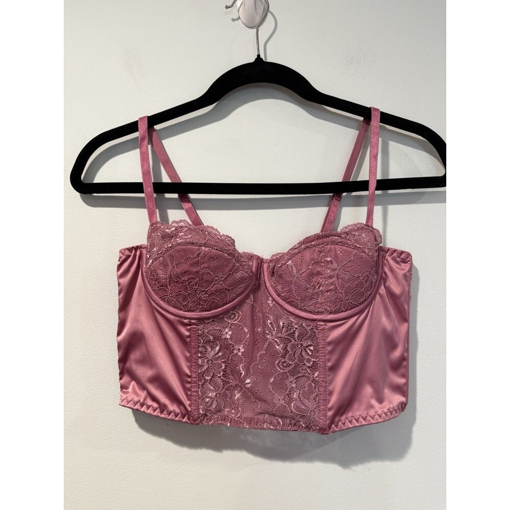 Urban Outfitters Bra Bustier Corset Medium Lace Romantic Coquette Preppy Twee